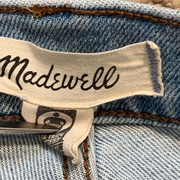 Madewell The Perfect Vintage Jean Light Wash High Rise Mom Distressed Hem Petite - Picture 8 of 11